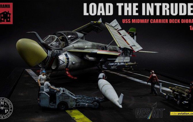 Реалістична палубна сцена з A-6 Intruder у масштабі 1/48 