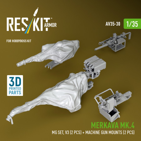 Shop Merkava Mk.4 MG set, V.3 (2 pcs) + Machine gun mounts (2 pcs) for HobbyBoss kit (3D Printed) (1/35) Scale Plastic Models Kits. Accessories and Resin Parts. Reskit online Store