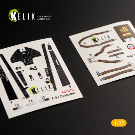 Купити F-8J Crusader - Інтер'єр 3D Decal для комплекту Trumpeter (1/32) Збірні пластикові моделі. Аксесуари та смоляні запчастини деталі. Інтернет магазин Reskit
