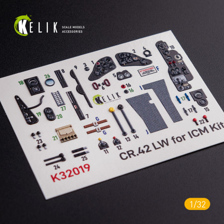 Shop CR.42 LW - Interior 3D Decal for ICM kit (1/32) Scale Plastic Models Kits. Accessories and Resin Parts. Reskit online Store
