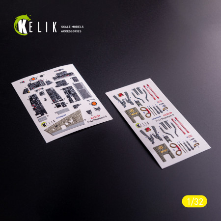 Купити F-4J - 3D-декалі для інтер'єру моделі Tamiya (1/32) Збірні пластикові моделі. Аксесуари та смоляні запчастини деталі. Інтернет магазин Reskit