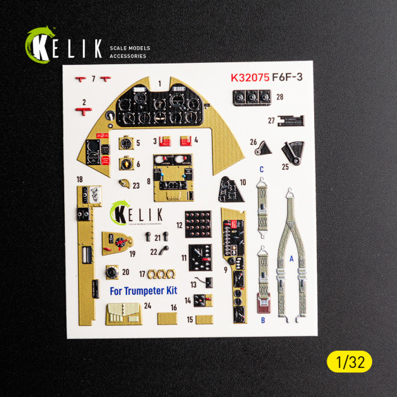 F6F-3 Hellcat - interior 3D decals for Trumpeter kit (1/32) Shop F6F-3 Hellcat - interior 3D decals for Trumpeter kit (1/32) Scale Plastic Models Kits. Accessories and Resin Parts. Reskit online Store