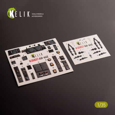 Купити 3D-декалі інтер'єру AH-64E Apache для набору Takom (1/35) Збірні пластикові моделі. Аксесуари та смоляні запчастини деталі. Інтернет магазин Reskit