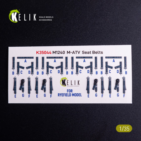 M1240A M-ATV seat belts - interior 3D decals for RFM kit (1/35) Shop M1240A M-ATV seat belts - interior 3D decals for RFM kit (1/35) Scale Plastic Models Kits. Accessories and Resin Parts. Reskit online Store