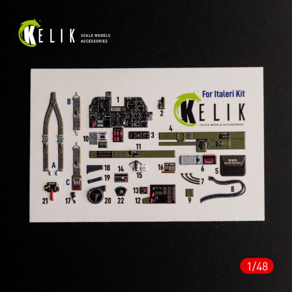 Shop Р-47D "Thunderbolt" interior 3D decals for Italeri/Academy kit (1/48) Scale Plastic Models Kits. Accessories and Resin Parts. Reskit online Store