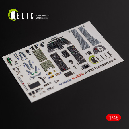 Shop A-10C "Thunderbolt II" interior 3D decals for Italeri kit (1/48) Scale Plastic Models Kits. Accessories and Resin Parts. Reskit online Store