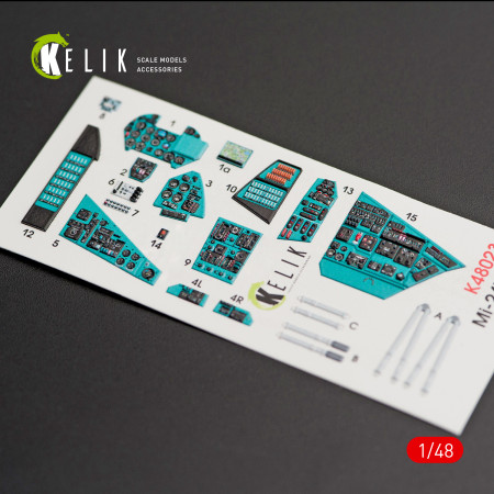 Купити 3D інтер'єрні наклейки МІ-24В для комплекту Звезда (1/48) Збірні пластикові моделі. Аксесуари та смоляні запчастини деталі. Інтернет магазин Reskit