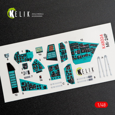 Купити 3D інтер'єрні наклейки МІ-24П для комплекту "Звезда" (1/48) Збірні пластикові моделі. Аксесуари та смоляні запчастини деталі. Інтернет магазин Reskit