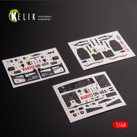 Shop UH-60A Black Hawk - Type 1 interior 3D decals for ICM kit (1/48) Scale Plastic Models Kits. Accessories and Resin Parts. Reskit online Store