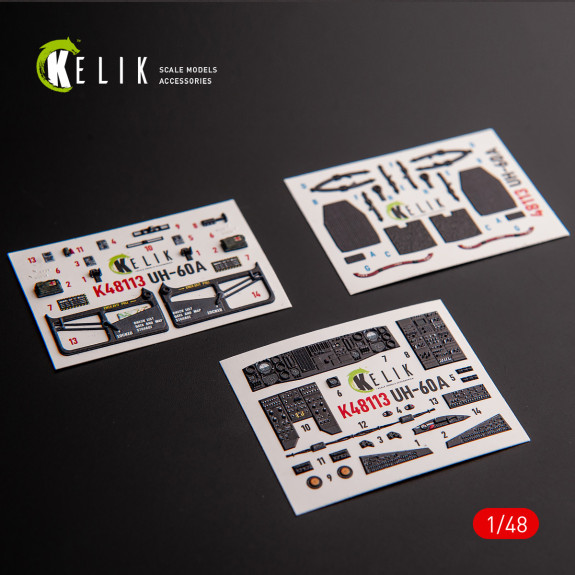Shop UH-60A Black Hawk - Type 1 interior 3D decals for ICM kit (1/48) Scale Plastic Models Kits. Accessories and Resin Parts. Reskit online Store