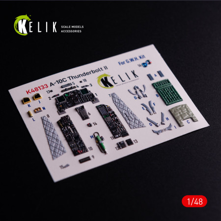 Shop A-10C - interior 3D decals for GWH kit (1/48) Scale Plastic Models Kits. Accessories and Resin Parts. Reskit online Store