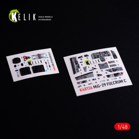 Купити 3D-декалі для інтер'єру МіГ-29C (9-13) Fulcrum для GWH (1/48) Збірні пластикові моделі. Аксесуари та смоляні запчастини деталі. Інтернет магазин Reskit