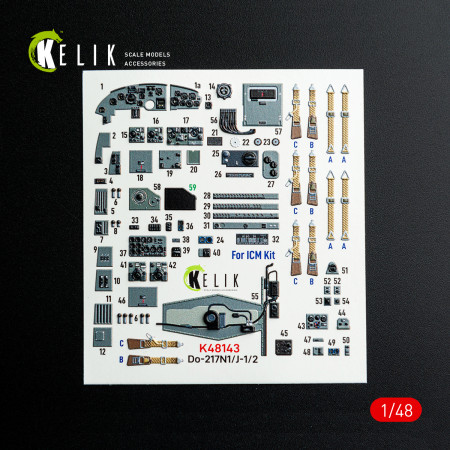 Do-217 N/J - interior 3D decals for ICM kit (1/48) Shop Do-217 N/J - interior 3D decals for ICM kit (1/48) Scale Plastic Models Kits. Accessories and Resin Parts. Reskit online Store