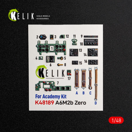A6M2b Zero - interior 3D decals for Academy kit (1/48) Shop A6M2b Zero - interior 3D decals for Academy kit (1/48) Scale Plastic Models Kits. Accessories and Resin Parts. Reskit online Store