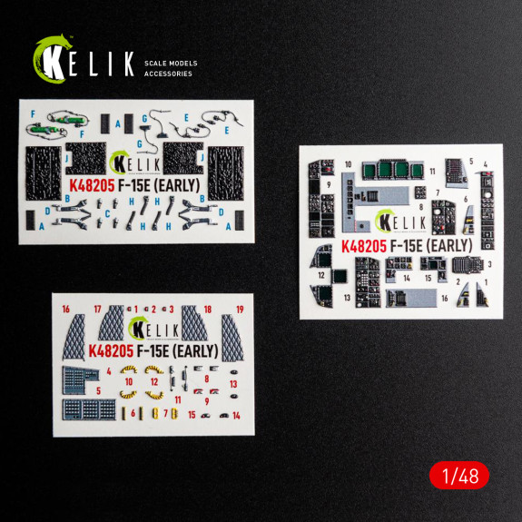 Shop F-15E (EARLY) - interior 3D decals for GWH kit (1/48) Scale Plastic Models Kits. Accessories and Resin Parts. Reskit online Store