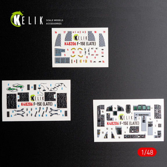 Shop F-15E (LATE) - interior 3D decals for GWH kit (1/48) Scale Plastic Models Kits. Accessories and Resin Parts. Reskit online Store