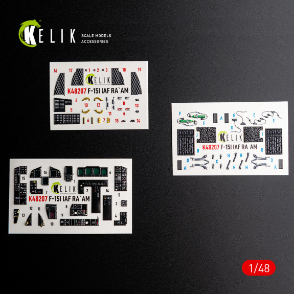 Shop F-15I IAF RA`AM - interior 3D decals for GWH kit (1/48) Scale Plastic Models Kits. Accessories and Resin Parts. Reskit online Store