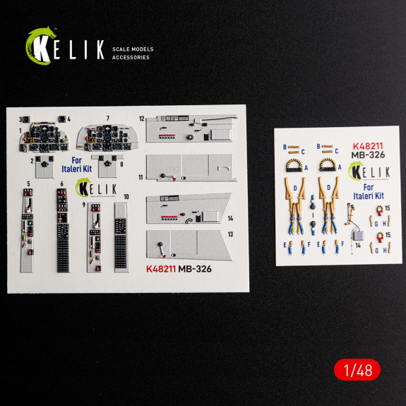 Shop MB-326 - interior 3D decals for Italeri kit (1/48) Scale Plastic Models Kits. Accessories and Resin Parts. Reskit online Store
