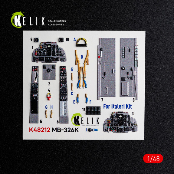 Shop MB-326K - interior 3D decals for Italeri kit (1/48) Scale Plastic Models Kits. Accessories and Resin Parts. Reskit online Store