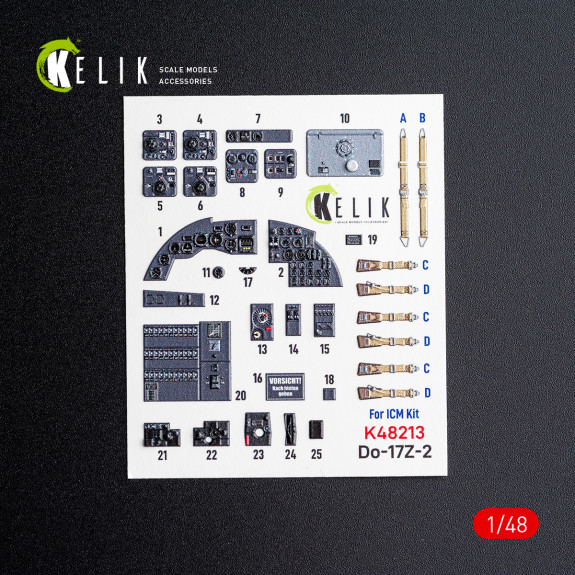 Shop Do-17Z-2 - interior 3D decals for ICM kit (1/48) Scale Plastic Models Kits. Accessories and Resin Parts. Reskit online Store