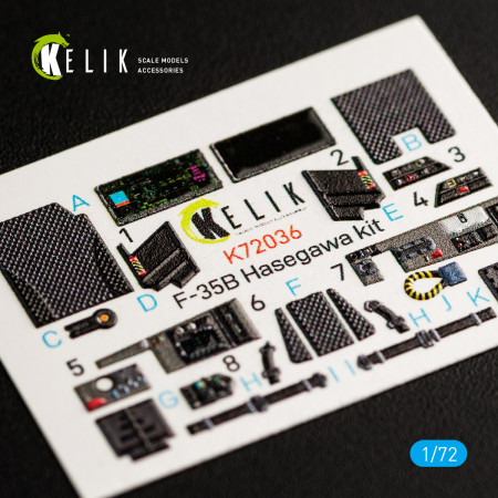 3D наклейки на інтер'єр F-35B для комплекту Hasegawa (1/72) Купити 3D наклейки на інтер'єр F-35B для комплекту Hasegawa (1/72) Збірні пластикові моделі. Аксесуари та смоляні запчастини деталі. Інтернет магазин Reskit