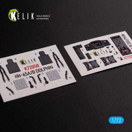 Shop HH-65A/B Dolphin interior  3D decals for Dream Model kit (1/72) Scale Plastic Models Kits. Accessories and Resin Parts. Reskit online Store