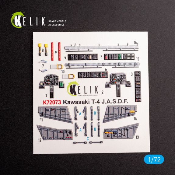 Shop Kawasaki T-4 - interior 3D decals for Hasegawa kit (1/72) Scale Plastic Models Kits. Accessories and Resin Parts. Reskit online Store