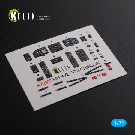 Shop MH-47E interior 3D decals for Italeri kit (1/72) Scale Plastic Models Kits. Accessories and Resin Parts. Reskit online Store