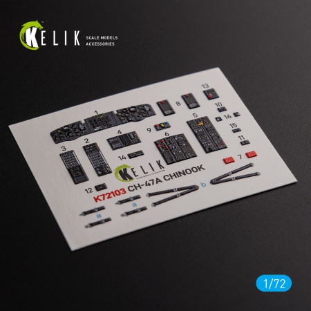 Shop CH-47A interior 3D decals for Trumpeter kit (1/72) Scale Plastic Models Kits. Accessories and Resin Parts. Reskit online Store