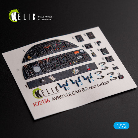 AVRO VULCAN B.2 Rear cockpit - interior 3D decals for Airfix kit (1/72) Shop AVRO VULCAN B.2 Rear cockpit - interior 3D decals for Airfix kit (1/72) Scale Plastic Models Kits. Accessories and Resin Parts. Reskit online Store