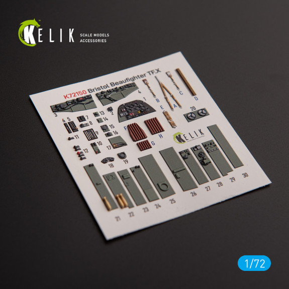 Shop Bristol Beauhfighter TF.X - interior 3D decals for Airfix kit (1/72) Scale Plastic Models Kits. Accessories and Resin Parts. Reskit online Store