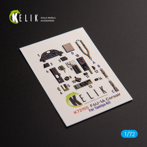 Shop F4U-1A Corsair - interior 3D decals for Tamiya kit (1/72) Scale Plastic Models Kits. Accessories and Resin Parts. Reskit online Store