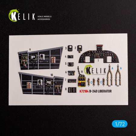 B-24D Liberator - interior 3D decals for Hasegawa kit (1/72) Shop B-24D Liberator - interior 3D decals for Hasegawa kit (1/72) Scale Plastic Models Kits. Accessories and Resin Parts. Reskit online Store