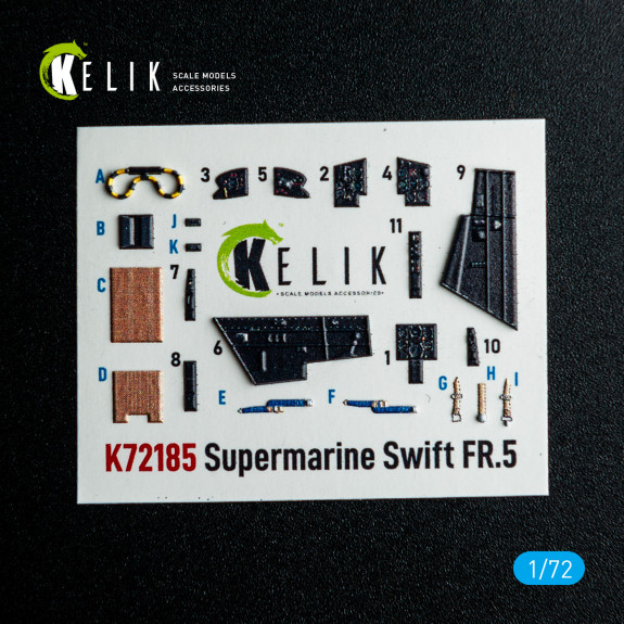 Shop Supermarine Swift FR.5 - interior 3D decals for AirFix kit (1/72) Scale Plastic Models Kits. Accessories and Resin Parts. Reskit online Store