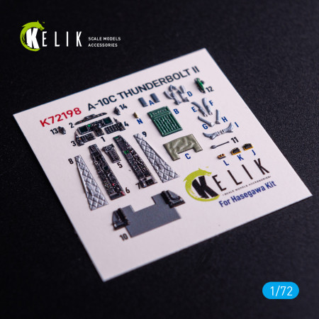 Shop A-10C - interior 3D decals for Hasegawa kit (1/72) Scale Plastic Models Kits. Accessories and Resin Parts. Reskit online Store