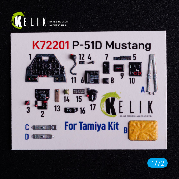 Shop P-51D Mustang - interior 3D decals for Tamiya kit (1/72) Scale Plastic Models Kits. Accessories and Resin Parts. Reskit online Store