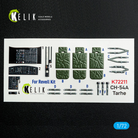 Shop CH-54A Tarhe - interior 3D decals for Revell kit (1/72) Scale Plastic Models Kits. Accessories and Resin Parts. Reskit online Store