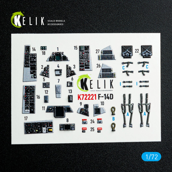 Shop F-14D Super Tomcat - interior 3D decals for Academy kit (1/72) Scale Plastic Models Kits. Accessories and Resin Parts. Reskit online Store