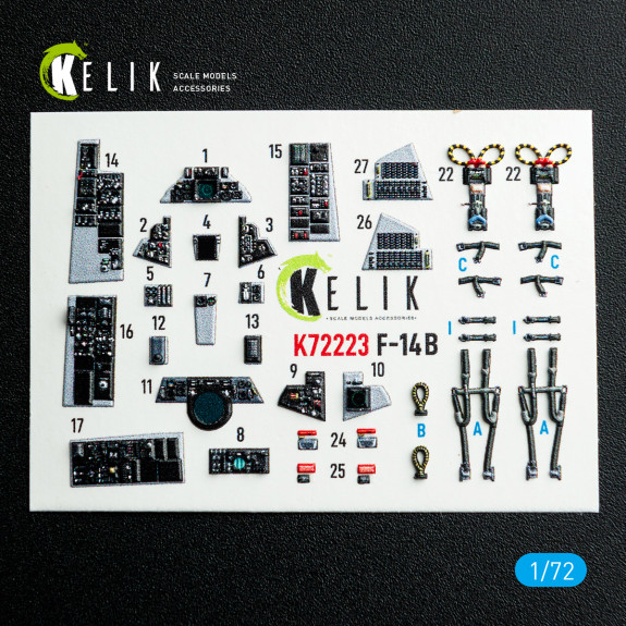 F-14B Tomcat - interior 3D decals for Academy kit (1/72) Shop F-14B Tomcat - interior 3D decals for Academy kit (1/72) Scale Plastic Models Kits. Accessories and Resin Parts. Reskit online Store
