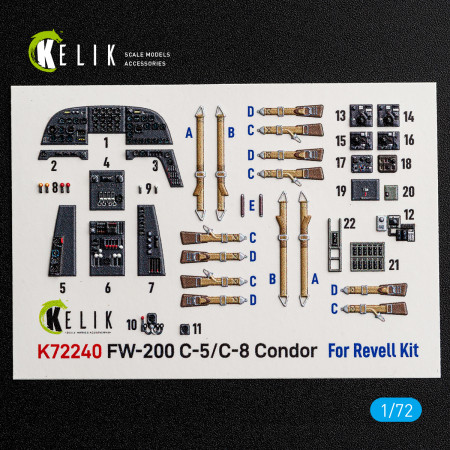 FW-200 C-5/C-8 - interior 3D decals for Revell kit (1/72) Shop FW-200 C-5/C-8 - interior 3D decals for Revell kit (1/72) Scale Plastic Models Kits. Accessories and Resin Parts. Reskit online Store