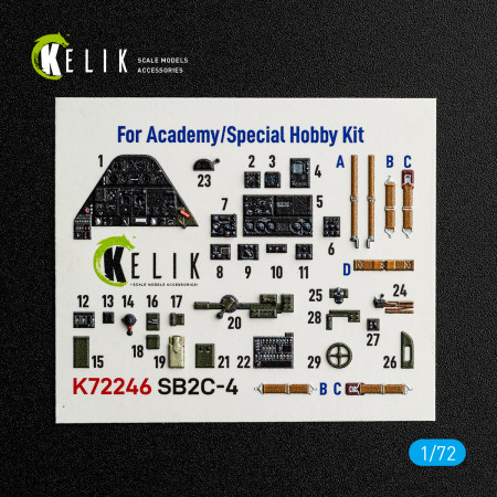 SB2C-4 - interior 3D decals for Academy/Special Hobby kit (1/72) Shop SB2C-4 - interior 3D decals for Academy/Special Hobby kit (1/72) Scale Plastic Models Kits. Accessories and Resin Parts. Reskit online Store