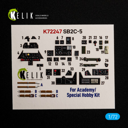 SB2C-5 - interior 3D decals for Academy/Special Hobby kit (1/72) Shop SB2C-5 - interior 3D decals for Academy/Special Hobby kit (1/72) Scale Plastic Models Kits. Accessories and Resin Parts. Reskit online Store
