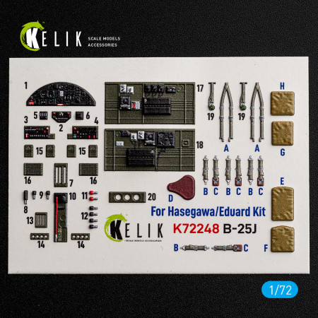 B-25J - interior 3D decals for Eduard kit (1/72) Shop B-25J - interior 3D decals for Eduard kit (1/72) Scale Plastic Models Kits. Accessories and Resin Parts. Reskit online Store