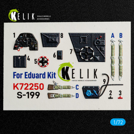 S-199 - interior 3D decals for Eduard kit (1/72) Shop S-199 - interior 3D decals for Eduard kit (1/72) Scale Plastic Models Kits. Accessories and Resin Parts. Reskit online Store