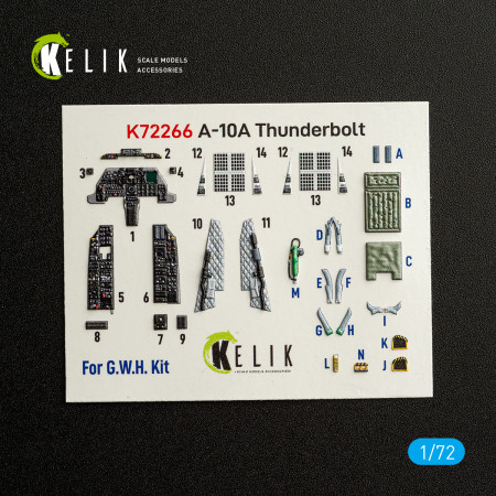 A-10A Thunderbolt - interior 3D decals for GWH kit (1/72) Shop A-10A Thunderbolt - interior 3D decals for GWH kit (1/72) Scale Plastic Models Kits. Accessories and Resin Parts. Reskit online Store