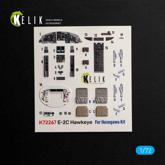 E-2C Hawkeye - interior 3D decals for Hasegawa kit (1/72) Shop E-2C Hawkeye - interior 3D decals for Hasegawa kit (1/72) Scale Plastic Models Kits. Accessories and Resin Parts. Reskit online Store