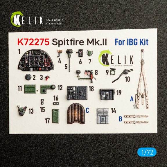 Spitfire Mk.II - interior 3D decals for IBG kit (1/72) Shop Spitfire Mk.II - interior 3D decals for IBG kit (1/72) Scale Plastic Models Kits. Accessories and Resin Parts. Reskit online Store