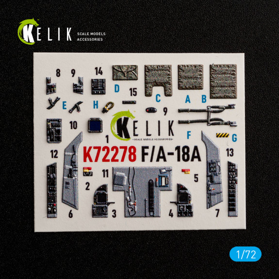 F/A-18A - interior 3D decals for Academy 12411 kit (1/72) Shop F/A-18A - interior 3D decals for Academy 12411 kit (1/72) Scale Plastic Models Kits. Accessories and Resin Parts. Reskit online Store