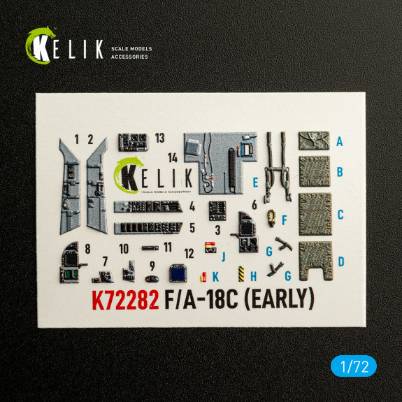 F/A-18C (EARLY) - interior 3D decals for Academy 12411 kit (1/72) Shop F/A-18C (EARLY) - interior 3D decals for Academy 12411 kit (1/72) Scale Plastic Models Kits. Accessories and Resin Parts. Reskit online Store