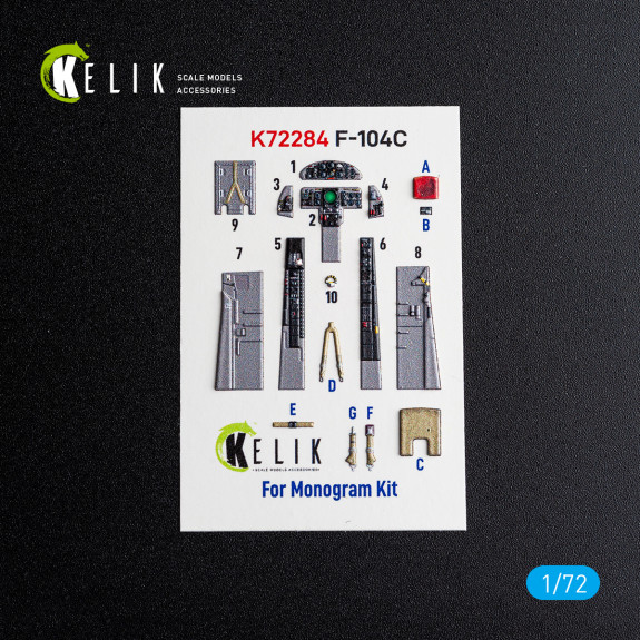 F-104C Starfighter - interior 3D decals for Monogram kit (1/72) Shop F-104C Starfighter - interior 3D decals for Monogram kit (1/72) Scale Plastic Models Kits. Accessories and Resin Parts. Reskit online Store